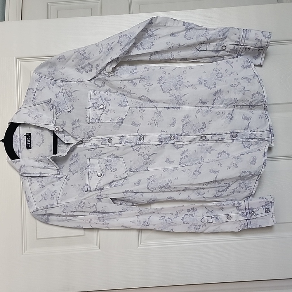 Thin,  100%cotton,  snsp button down,  floral pattern shirt